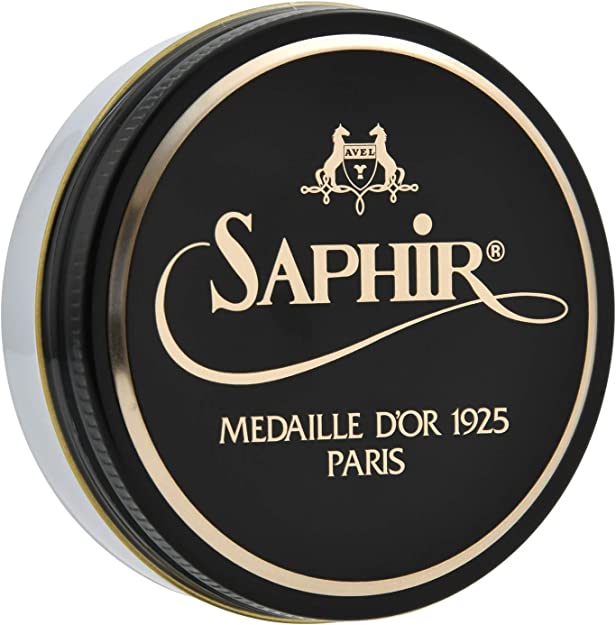 Saphir Pate de Luxe Wax Shoe Polish Medium Brown - Warfield & Grand