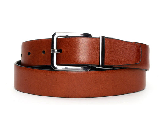 Black and Cognac Reversible Belt - Warfield & Grand